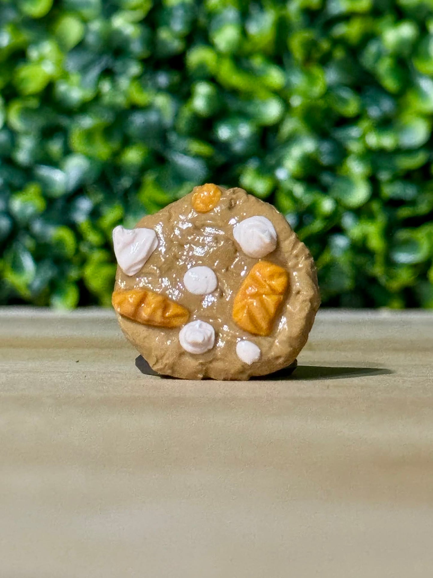 Whimsical Hand-Made Art Magnets White Chocolate and Toffee Cookie