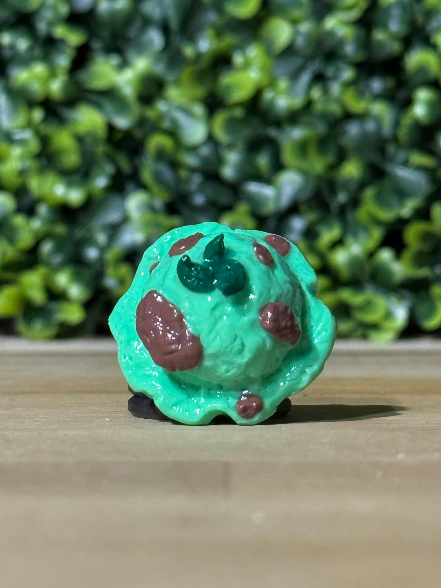 Whimsical Hand-Made Art Magnets Mint Chocolate Chip Ice Cream Scoop