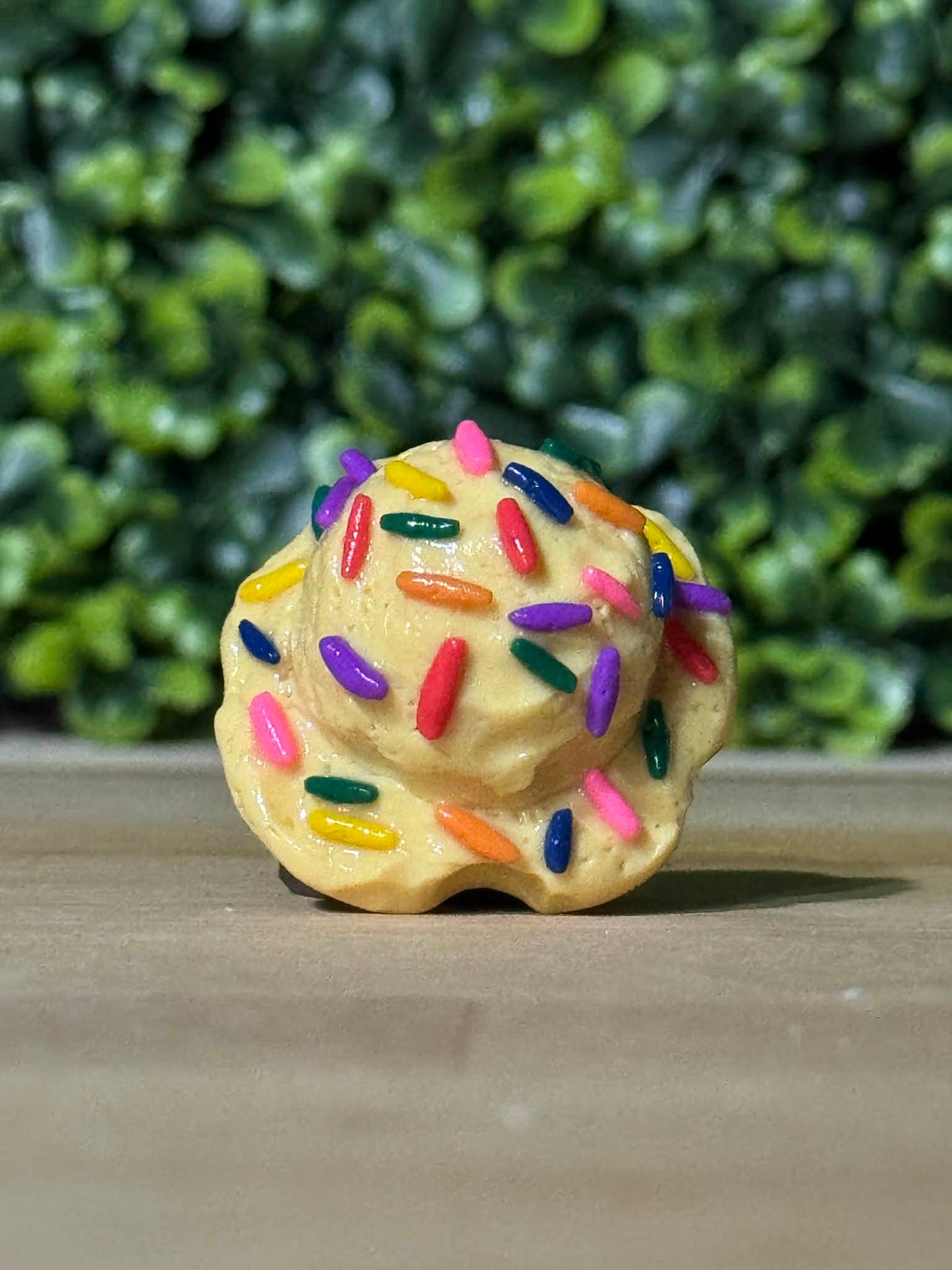 Whimsical Hand-Made Art Magnets Vanilla Ice Cream Scoop with Sprinkles