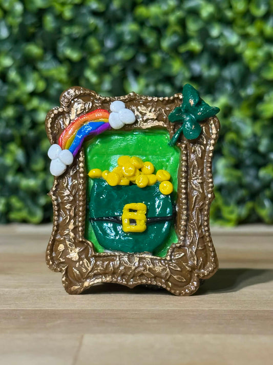 Whimsical Hand-Made Art Magnets Pot of Gold