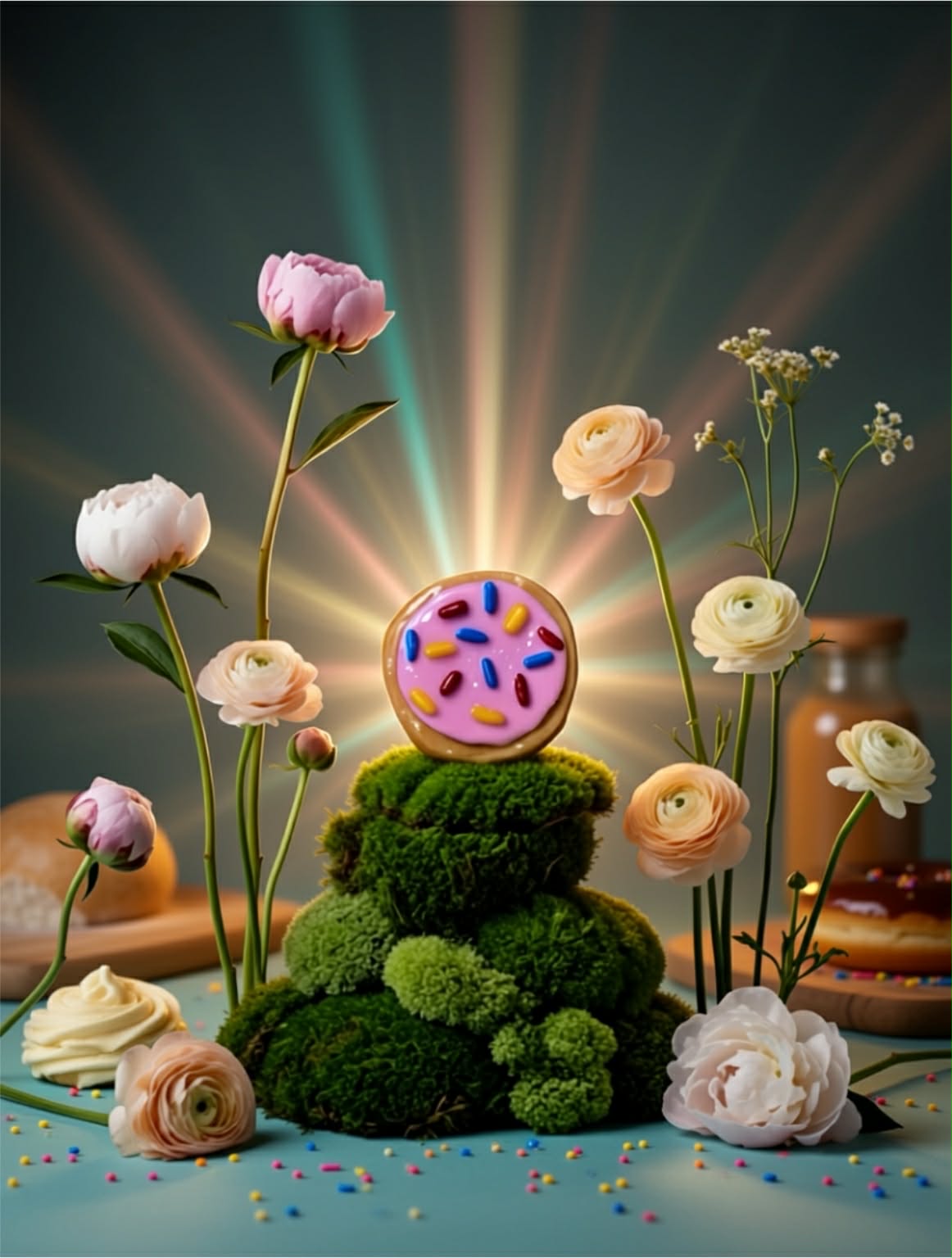Whimsical Hand-Made Art Magnets Sugar Cookie