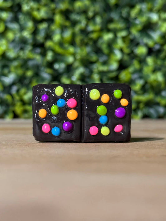 Whimsical Hand-Made Art Magnets Brownie with Candy Sprinkles