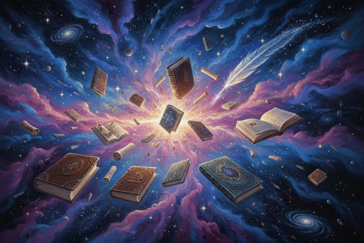 books galaxy and art