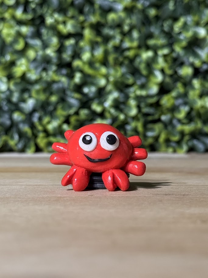 Whimsical Hand-Made Art Magnets Crab