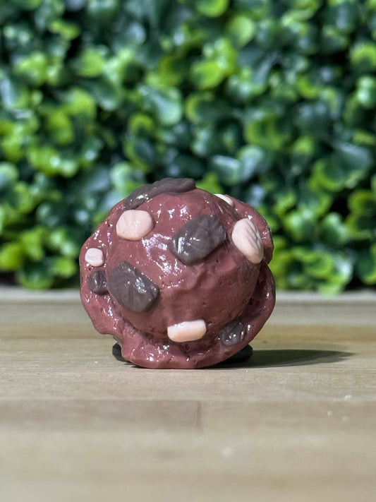 Whimsical Hand-Made Art Magnets Chocolate Chunk Ice Cream Scoop
